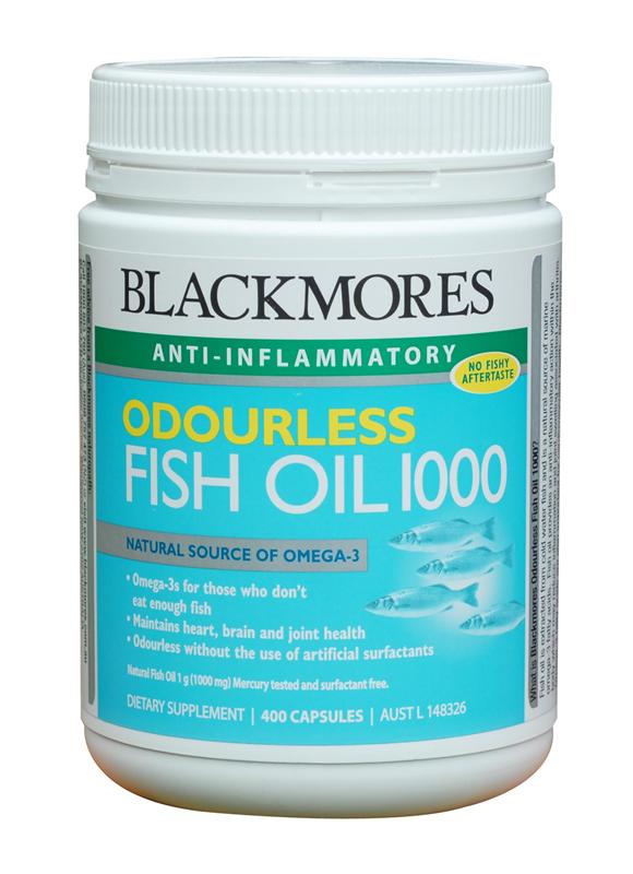 Blackmores odourless fish outlet oil 1000mg 400 capsules