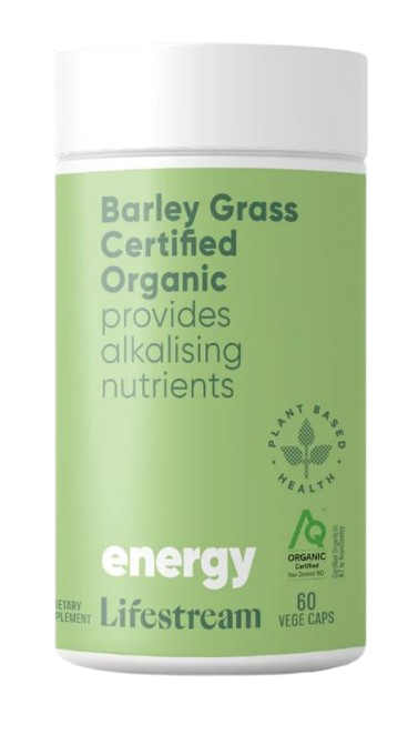 Lifestream Barley Grass Certified Organic Vegecapsules 60