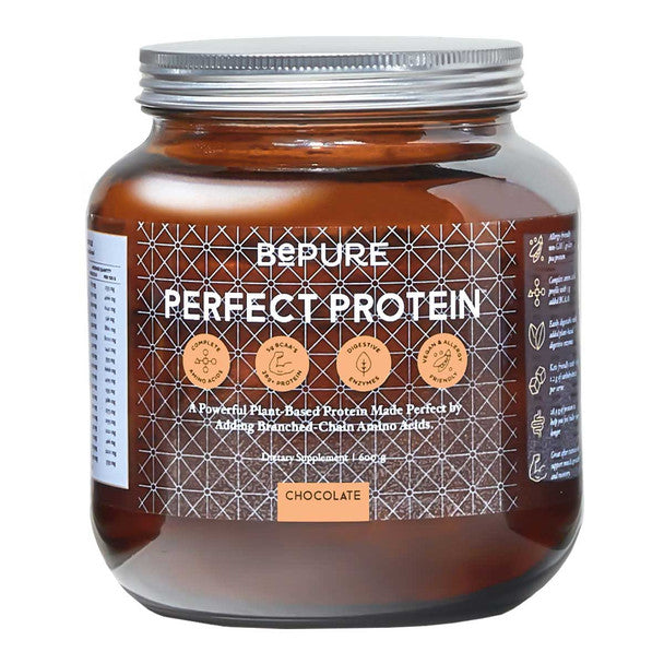 BePure Perfect Plant Chocolate Protein Glass Jar 600g