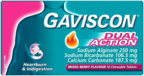 Gaviscon Dual Action Chewable Tablets