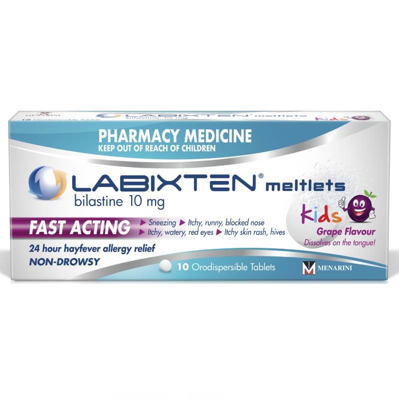 Labixten Meltlets Kids Bilastine 10mg Tablets 10