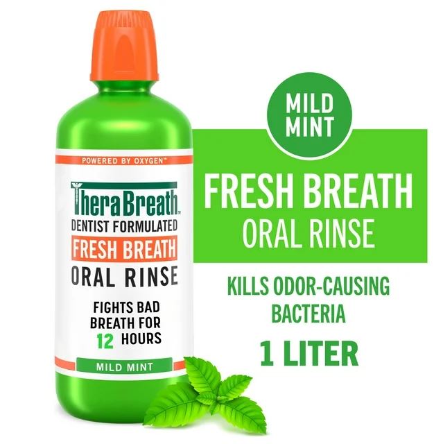 TheraBreath Mild Mint Fresh Breath Oral Rinse 1L