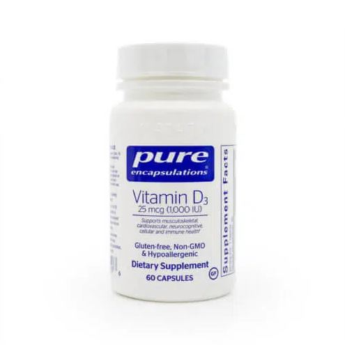 Pure Encapsulations Vitamin D3 Capsules 60